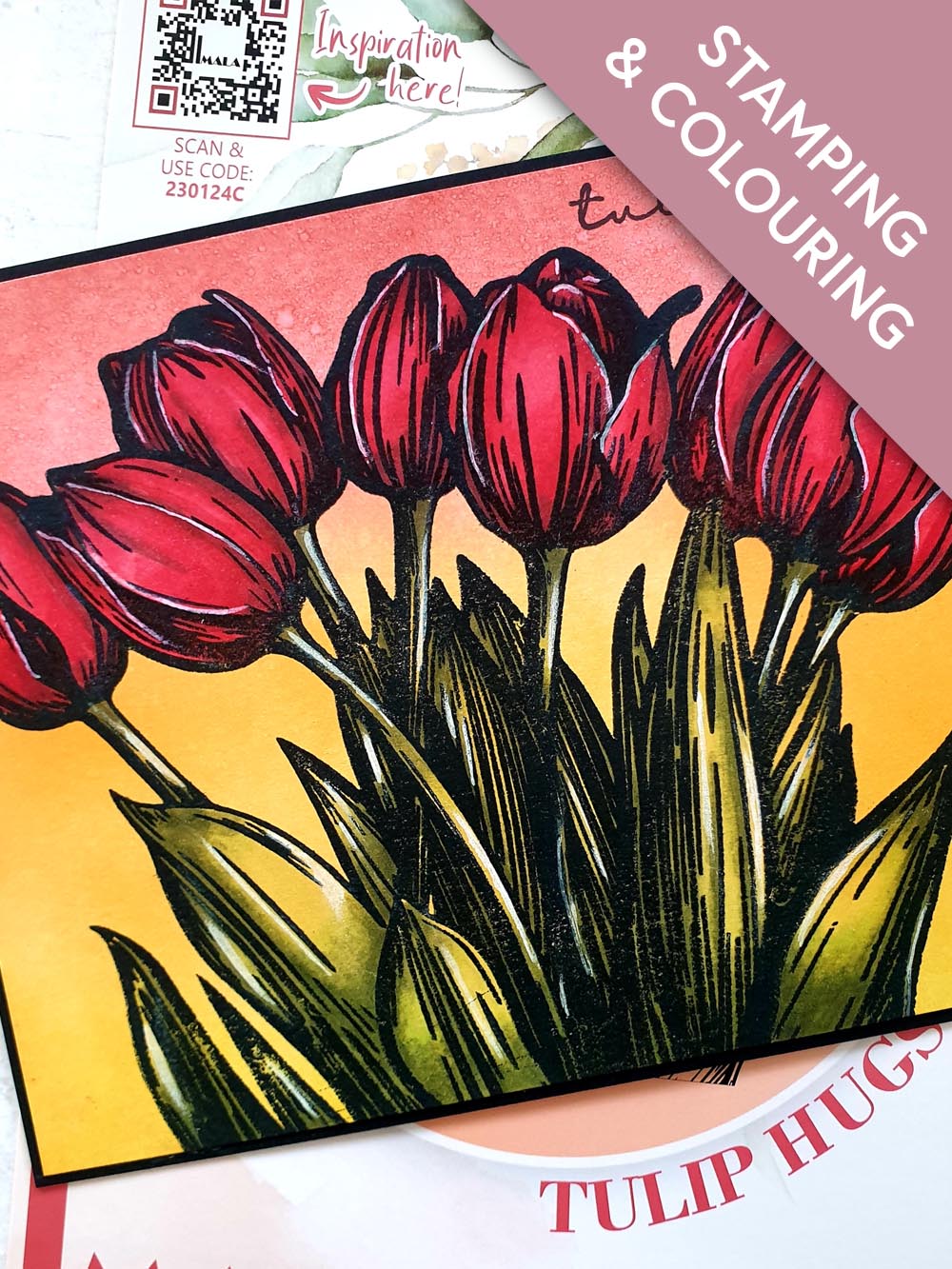 Tulip Hugs (card created by Sharon)
